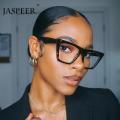 JASPEER Women Square Eyeglasses Frames Vintage Transparent Lens Eye Glasses Decoration Eyewear Cat Eye Optical Frame