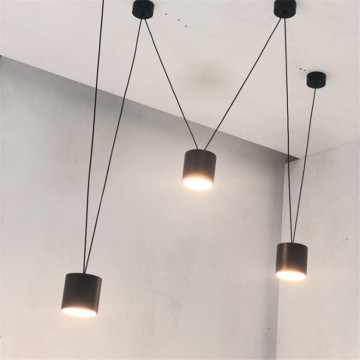 Vintage Loft Vibia Metal Led Pendant Light Foyer Bar Dining Room Modern Black/White Geometric Line Drop Lamp 2608