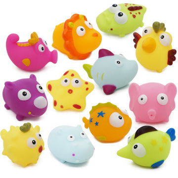 1PCS Water Spray Baby Bath Toys Soft Rubber Cute Cartoon Animals Bathroom Toys Fish Lion Crocodile for Children Boys Girls