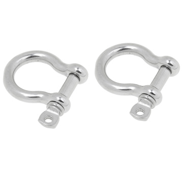 2 Pieces Boat Stainless Steel Shackle Bow Shackle, Stainless, Corrosion Resistant