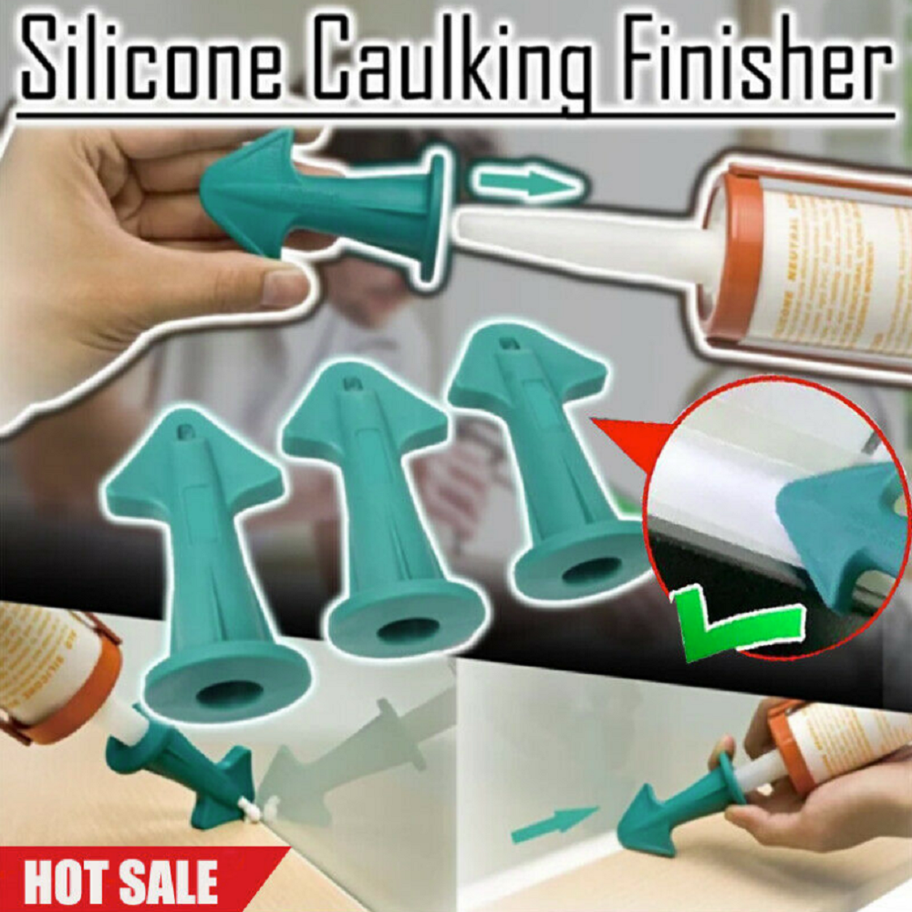 Glue Caulk Nozzle Scraper Set Caulking Grouting Sealant Finishing Clean Removal Tool Silicone Grout Caulk Tools Scraper 3 In 1