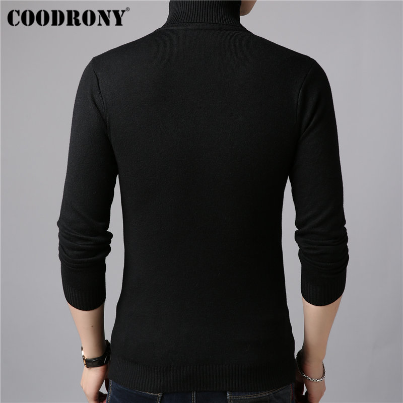 COODRONY Mens Sweaters Cashmere Cotton Sweater Men Soft Knitwear Pull Homme Winter Thick Warm Turtleneck Wool Pullover Men 91011