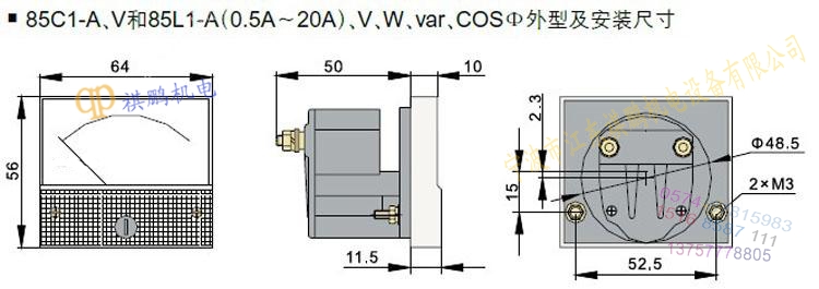 85C1-A 0-20mA 1mA 5mA 10mA 30mA 50mA 100mA 200mA 300mA 500mA Analog DC Current Panel Meter Ammeter
