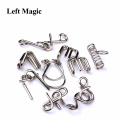 8PCS/Set Materials Metal Montessori Puzzle Wire IQ Mind Brain Teaser Puzzles for Children Adults Anti-Stress Reliever Toys
