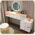 Light Luxury Home Dressers Nordic Ins Princess Dressing Table Bedside Table One Bedroom Furniture Backrest Dressing Chair