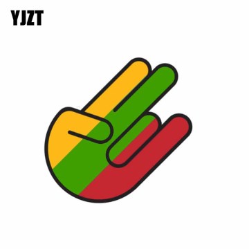 YJZT 10.4CM*15.8CM Personality Lithuania Flag Shocker Decal Car Sticker Accessories 6-1071