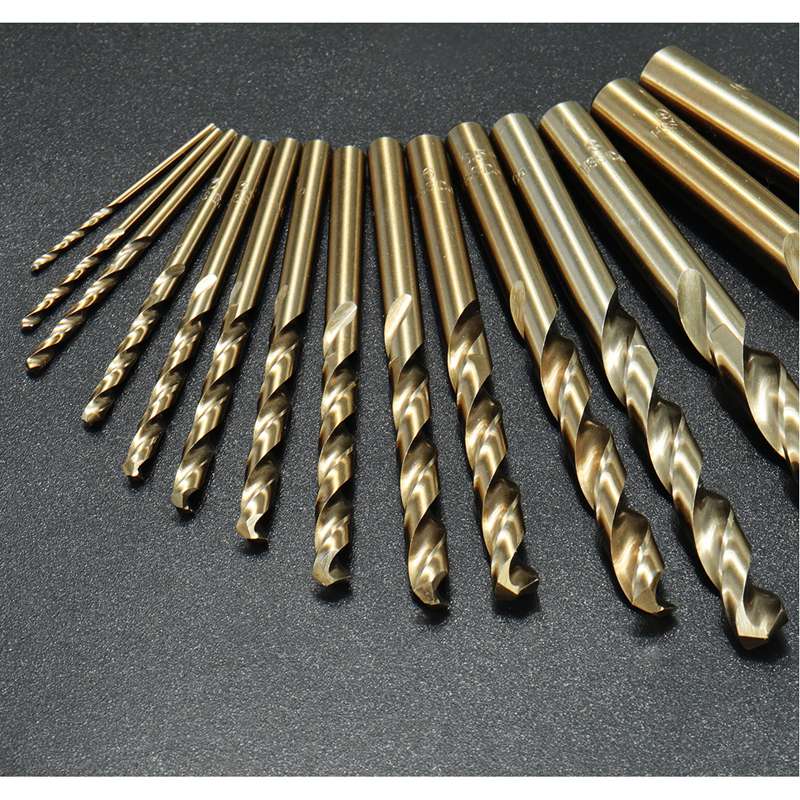 Doersupp 15pcs/set 1.5-10mm HSS-CO M35 Cobalt Twist Drill Bit 40-133mm Length Wood Metal Drilling Electric Drill Power Tools