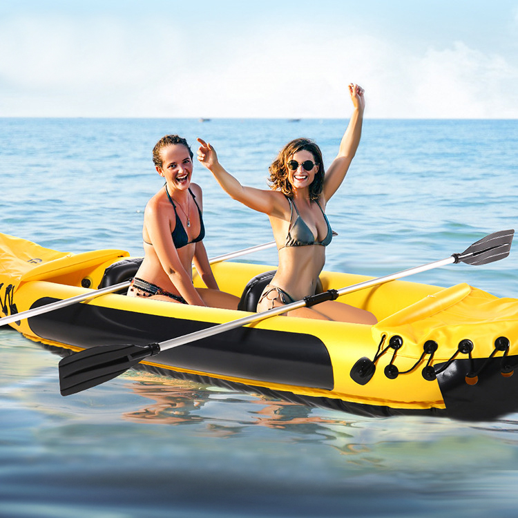 Customize 8ft Foldable Inflatable Paddle Kayak Fishing Boa 4