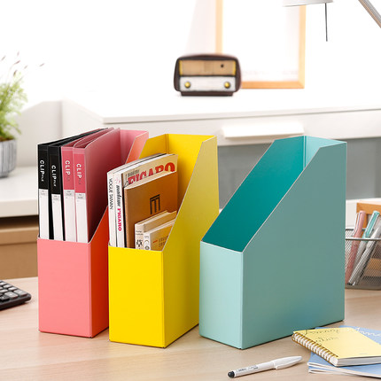 2PCS Creative Papery File Box Desk Organizer Office Paper Organizer Tray A4 Box DIY Magazine Holder Desk Paper Stand