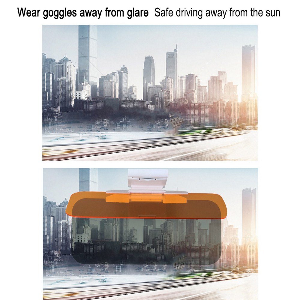 Car Sunshade Day and Night Sun Visor 32*12*2CM Anti-dazzle Goggles Clip-on Driving Vehicle Shield for Clear View Visor