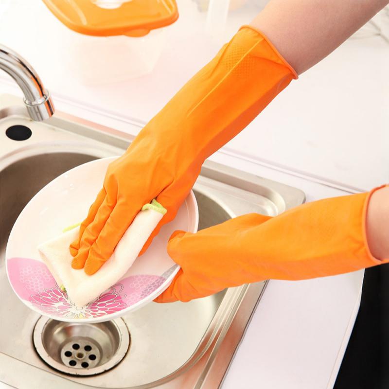 Kitchen Wash Dishes Housekeeping Gloves Water-proof Dishwashing Gloves Rubber Bands Rubber Gloves Household Gloves