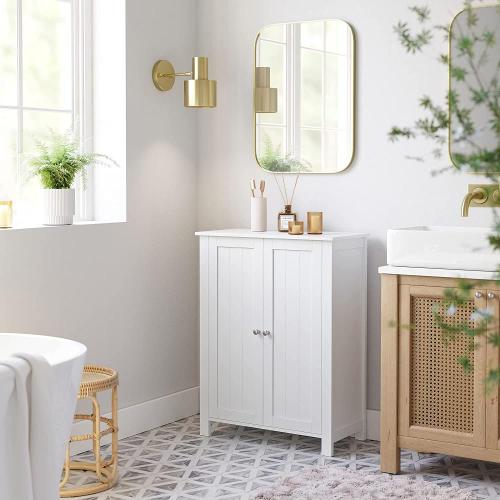 Supply Modern Bathroom Multiple Storage Cabinets Large Space White with High Quality