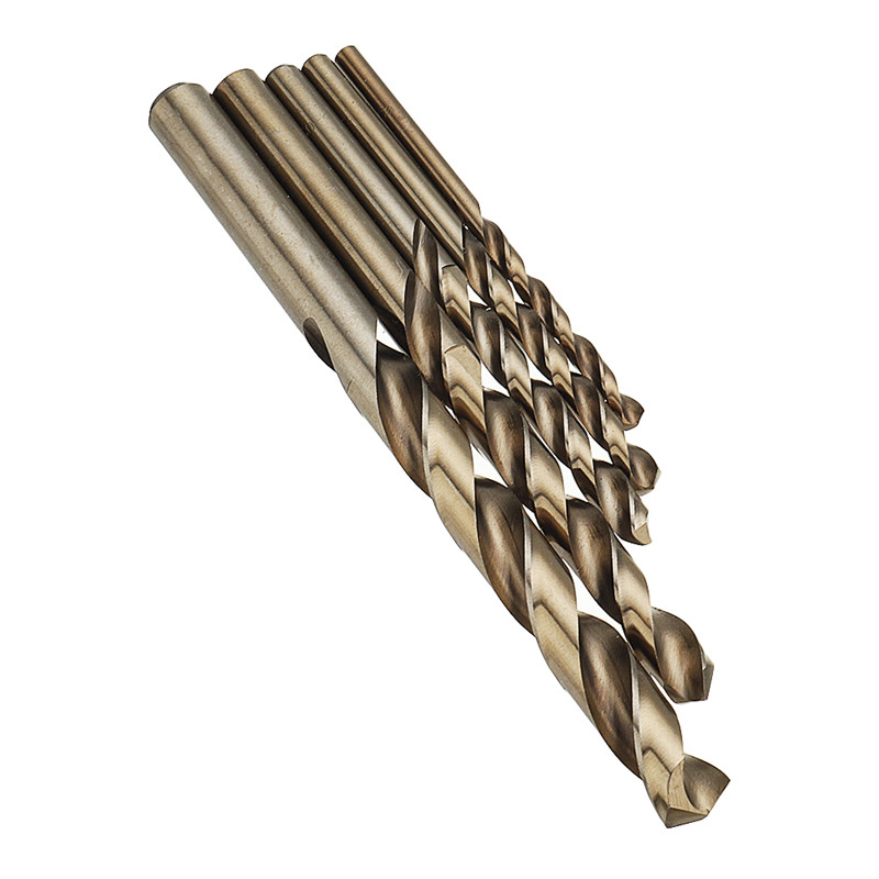 5pcs 4-10mm HSS M35 Cobalt Twist Drill Bit 4/5/6/8/10mm for Metal Stainless Steel Aluminium Copper