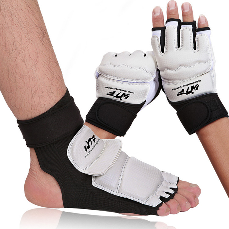 Taekwondo Gloves WTF Ankle Foot Protector Palm Protect Boxing Gloves Karate Ankle Support Fighting Taekwondo Equipment Kid Adult