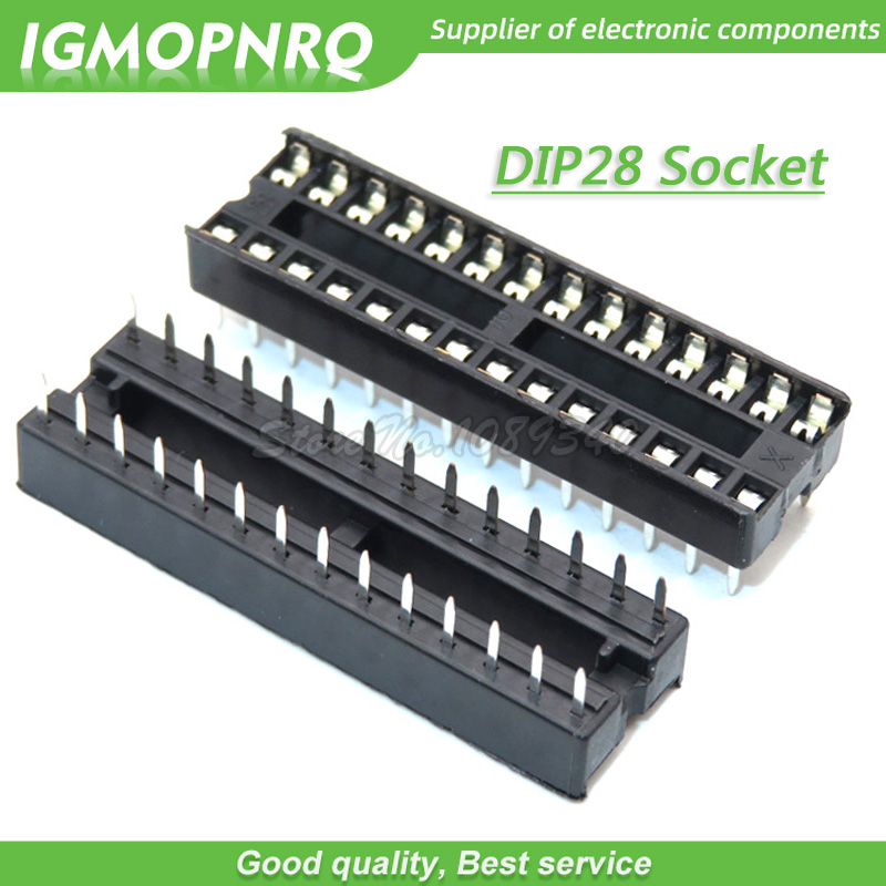 10PCS IC Sockets DIP6 DIP8 DIP14 DIP16 DIP18 DIP20 DIP24 DIP28 DIP40 pins Connector DIP Socket 8 14 16 18 20 24 28 40 pin DIP-8
