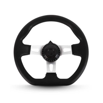 270mm Vehicle Steering Wheel Replacement Accessories Universal 3 Spokes PU Foam With Holes Interior Durable Classic For Go Kart