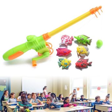 1 Set Magnetic Fishing Toy Kids Bathtime Game Toddler Education Teaching Swimming Pool Plaything Set Summer Garden Pool Toy