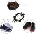 Outdoor Climbing Crampons Winter Walk 18 Teeth Ice Fishing Snowshoes Manganese Steel Slip Shoe Covers climbing harness