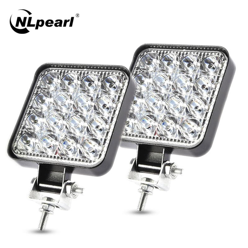 Nlpearl 3" 42W 48W LED Work Light 12V 24V Spotlight LED Light Bar Off Road Truck 4x4 4WD SUV Auto Running Light for Car Fog Lamp