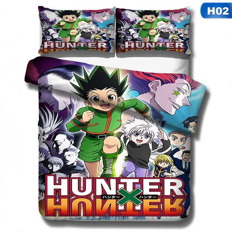 Anime HUNTER X HUNTER Two-piece Three-piece Bedding Set Boy/girl Pillowcase And Duvet Set Single Double Full Size
