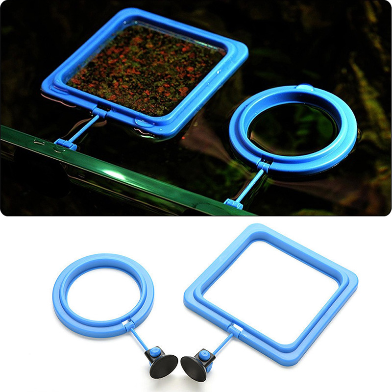 2019 New Feeding Ring Aquarium Fish Tank Station Floating Food Tary Feeder Square/Circle Drop shipping Pet Products