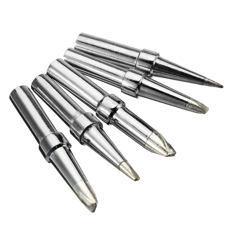 5pcs Universial Lead Free Soldering Iron Tips for 5mm Diameter Soldering Iron Station