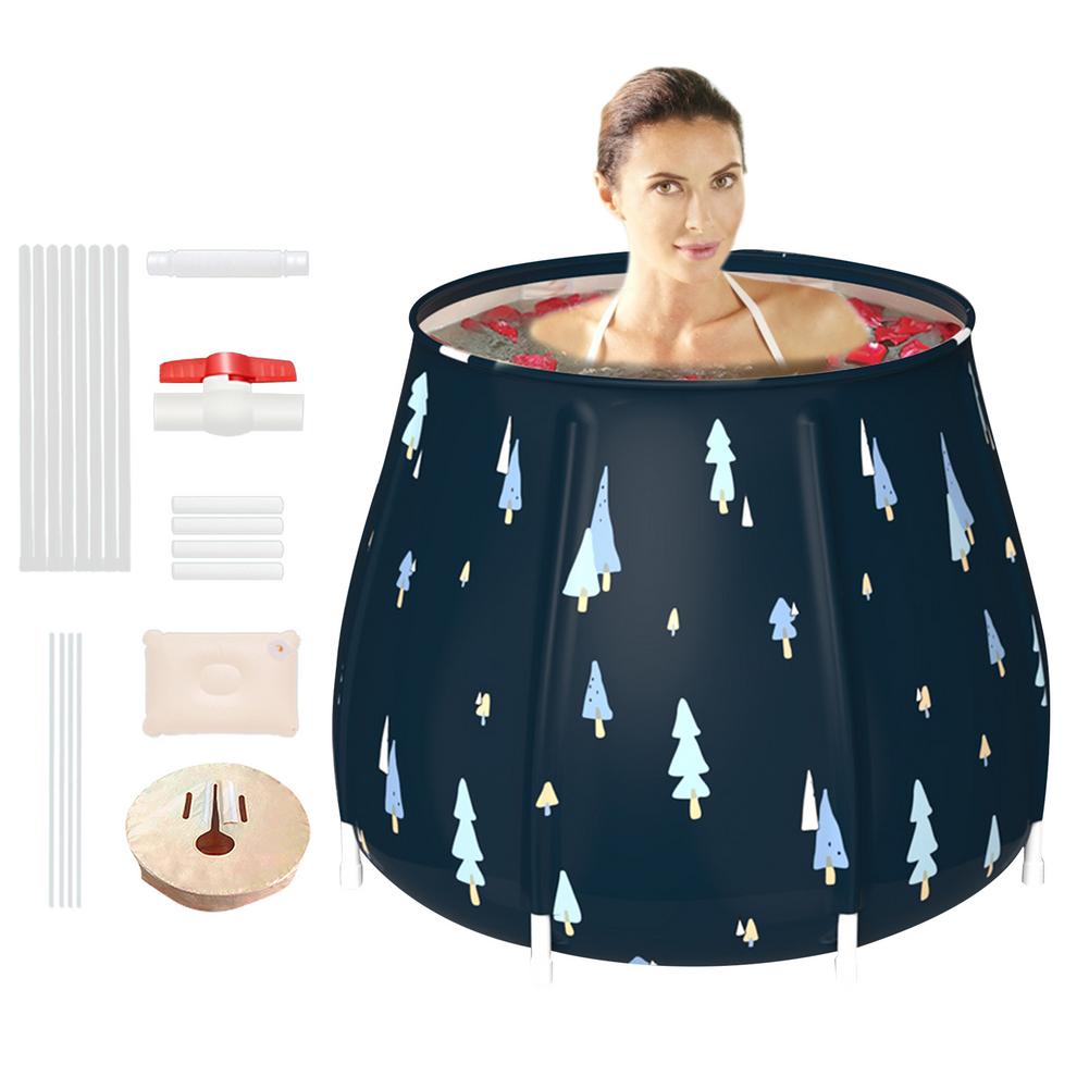Portable Bathtub Folding Bath Bucket Foldable Large Adult Tub Baby Swimming Pool Insulation Separate Family Bathroom SPA Tub