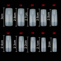 500Pcs/Bag Artificial False Nails Tips Natural/White/Clear Nail Capsule Fake Fingernails Acrylic Nails Coffin Tips Manicure Tool