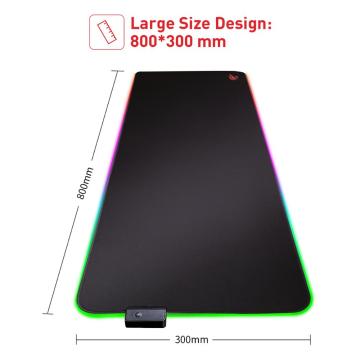 HAVIT Gaming Mouse Pad RGB USB LED 14 Groups of Lights Extended Illuminated Keyboard Non-Slip Blanket Mat 350*250 and 800*300