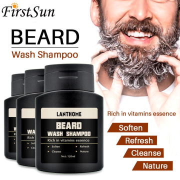 120ml Men Beard Wash Beard Shampoo Deep Cleansing Nourishing Beard Hair Cleanser Vitamin Essence Repair Keep Beard Shaping
