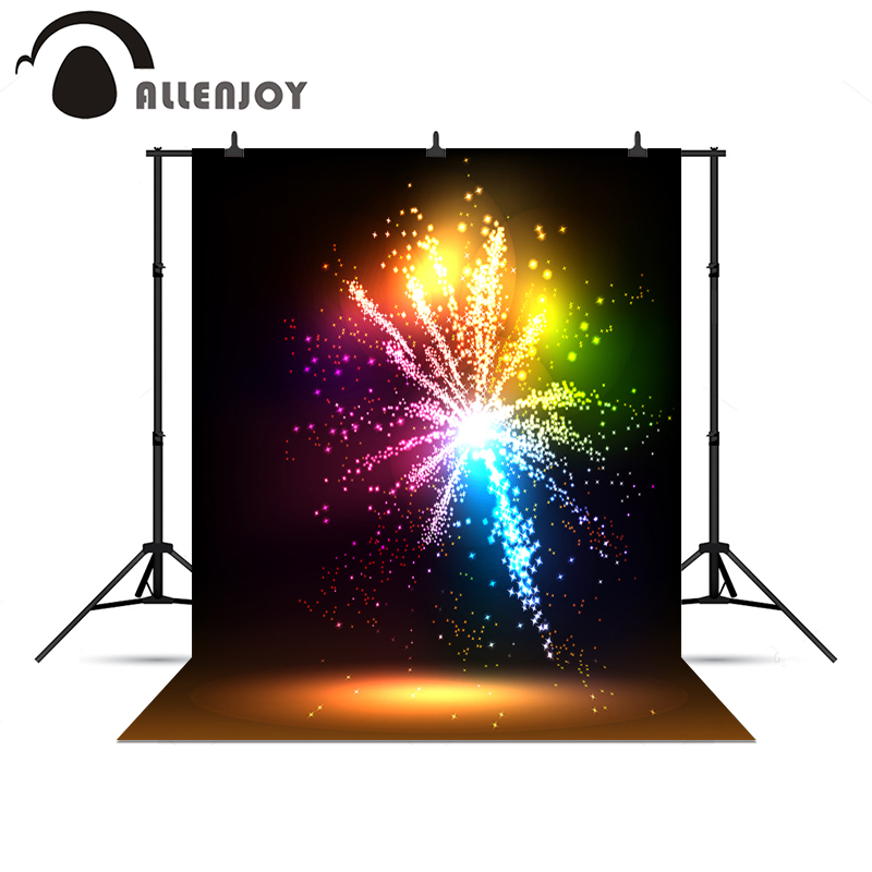 Allenjoy background New Year's fireworks firecrackers colourful shiny sparkle backdrop for photo shoots background vinyl