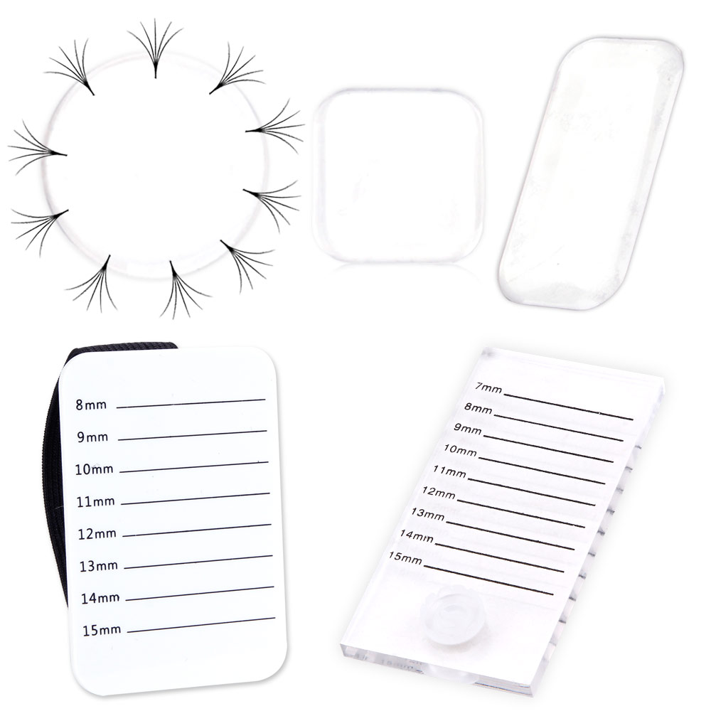 1Pcs Acrylic Eyelash Holder Eye Lash Tray False Eyelashes Stand Pad Pallet Eyelash Tablet Lashes Fake Eyelash Extension Tools