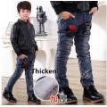 New Winter Boys Jeans heart Styles Kids Warm Denim Trousers Children Warm Thick Fleece Pants Boys Casual Wear 3 4 6 7 8 10 Year