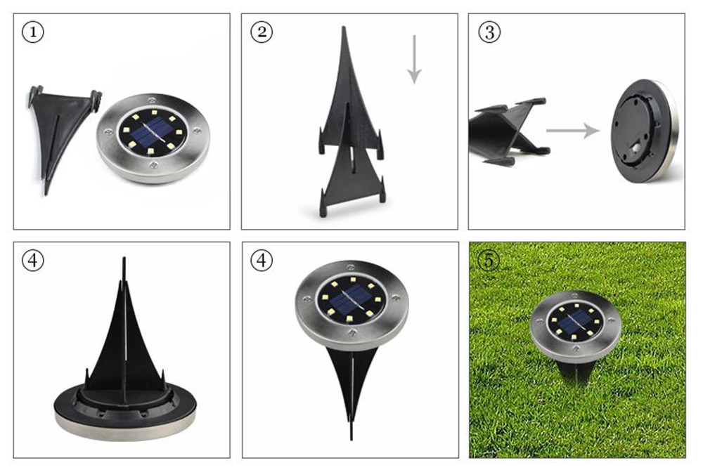 Many Leds Ground Light Solar Powered Garden Landscape Lawn Lamp Buried Outdoor Road Stairs Decking With Sensor