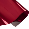 HOHOFILM 50cmx500cm Red&Silver Mirrored Window Film Reflective One Way Mirror Glass Stickers Window Tint