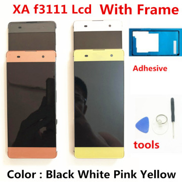 For Sony Xperia XA F3112 F3116 Dual SIM Touch Screen Digitizer Panel + LCD Display Monitor Assembly Frame + tolls