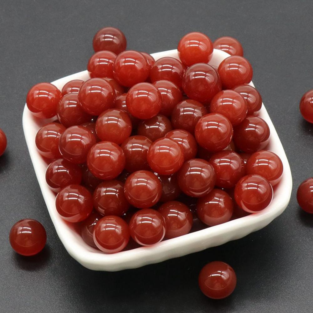 20MM Red Carnelian Chakra Balls for Stress Relief Meditation Balancing Home Decoration Bulks Crystal Spheres Polished