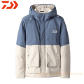 Daiwa Men's Winter Hooded Fishing Jackets Waterproof Thermal Fishing Shirts Fishing Clothes Thick Anti-Wrinkle Fishing Wear