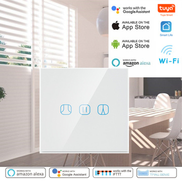 Tuya Smart Life WiFi Curtain Switch For Roller Shutter Blind Motor Google Home Amazon Alexa Voice Control Wireless Wall Switches