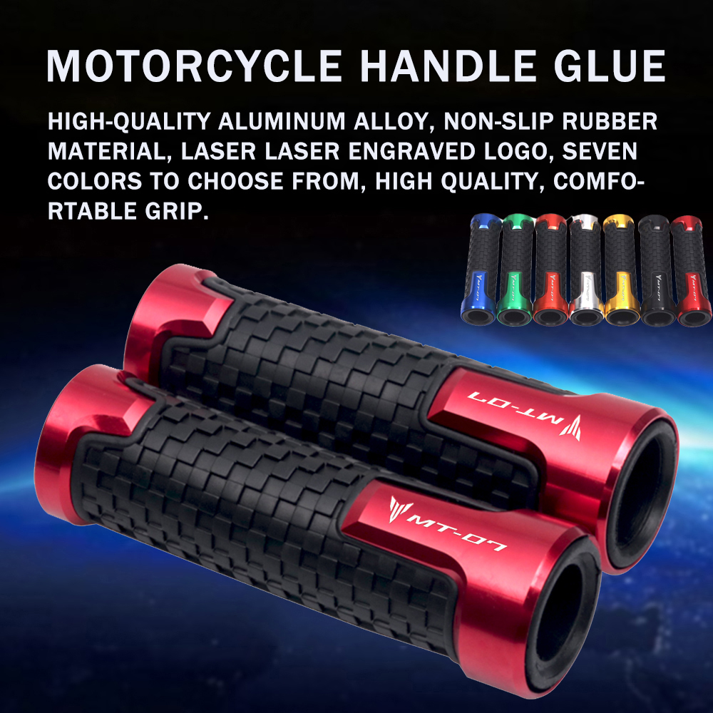For YAMAHA MT-07 MT07 MT 07 Motorcycle Accessories Handlebar Hand Grips Ends Handle Cover Dirt Bike Handle Bar With MT07 LOGO