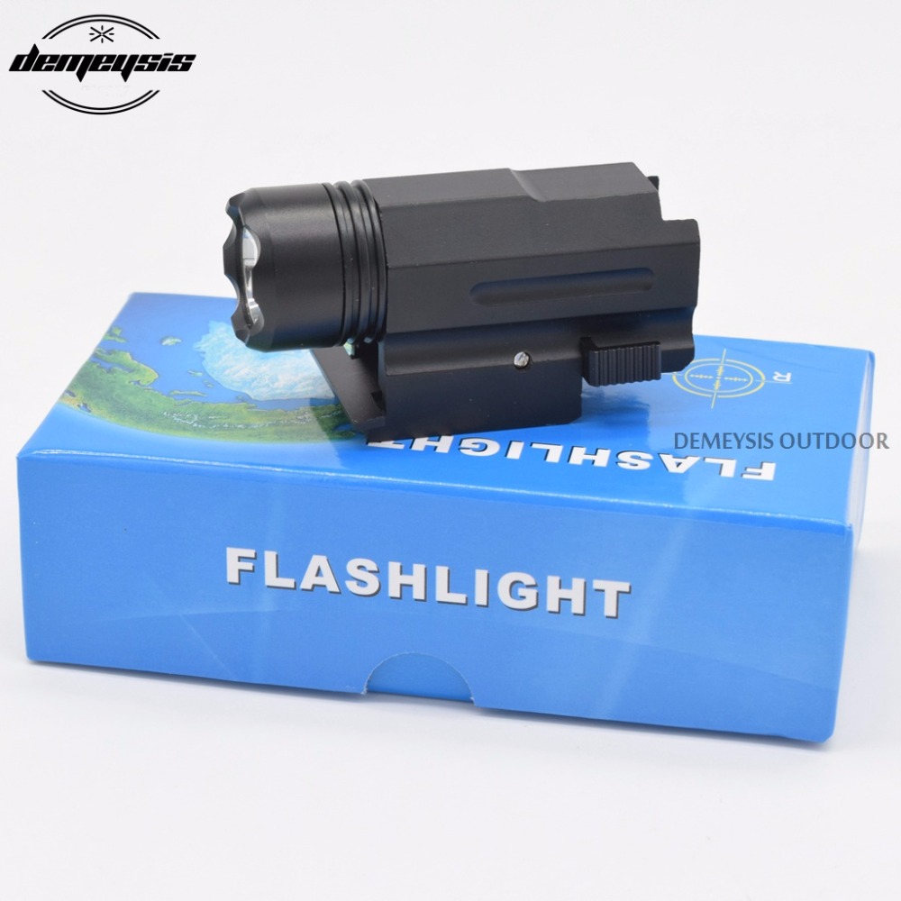 Hunting Weapon Light Aluminum Alloy Compact Tactical Gun Flashlight Shooting Torch 20mm Rail Mount Gun Light for Glock 17 18 20