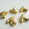 1Pcs SMA Male to Two SMA Female Triple T RF Adapter Connector 3 Way Splitter