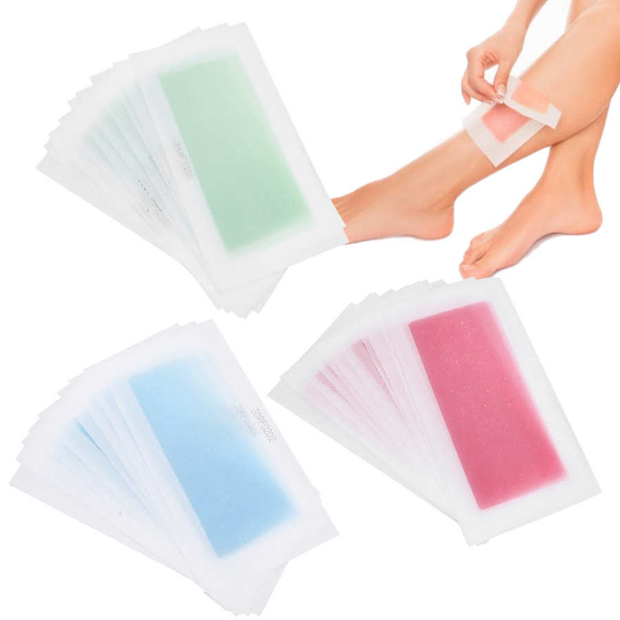 12pcs Hair Removal Wax Strip Paper Soft Flexible Depilatory Paper for Leg Hand Armpit Wax Strips Epilator Depilation Strip Pads