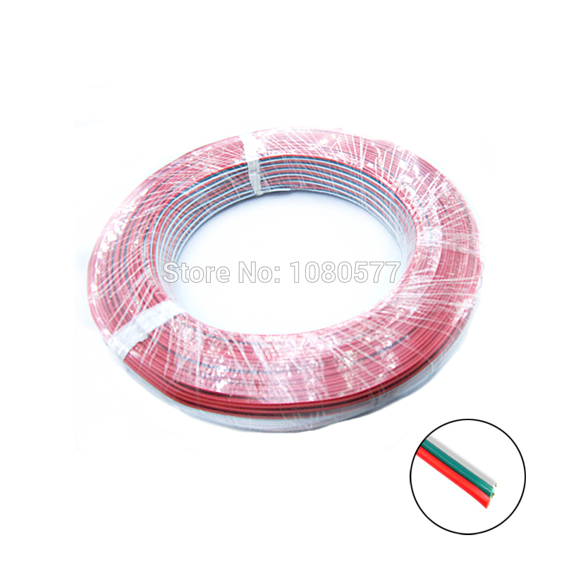 10/20/50/100m 2Pin 3Pin 4Pin 5Pin 22AWG Cable Tinned Copper PVC Insulated Wire For 3528 5050 RGB WS2812B LED Strip Connecting