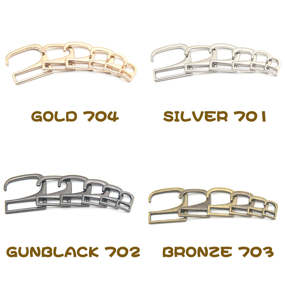 20pcs/lot silver gun-black gold type 9 metal Buckle hooks buttons for shoes bags handmade DIY Accessories 8/10/12/15/20/25mm