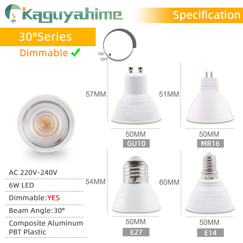 =(K)= 10Pcs LED MR16 Spotlight Lamp E27 Bulb LED GU10 7W 6W 3W LED Spot Light High Bright Lampada Bombillas AC 220V Table Lamp