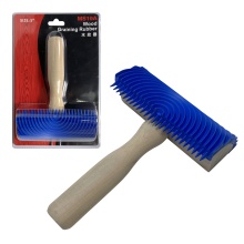 Rubber wood grain brush for cement wall