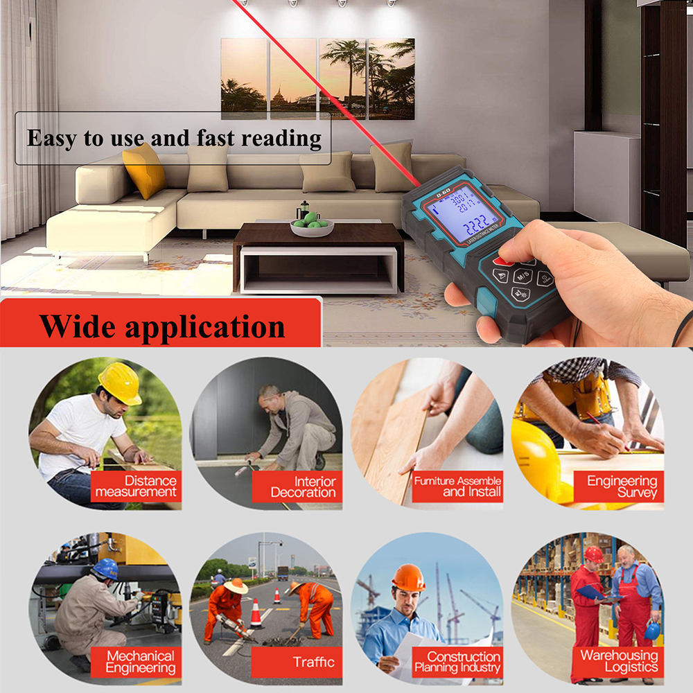 MAKINGTEC Laser Measure Rangrfinder Laser Distance Meter 100m 80m 60m 40m Digital Trena Laser Tape Range Finder Measuring Device