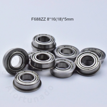 F688ZZ 8*16(18)*5mm 10piece bearing free shipping ABEC-5 688 F688Z chrome steel deep groove bearing Edge bearing Flange bearing