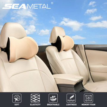 Car Head Neck Pillow with Adjustable Strap Car Seat Balanced Softness Memory Foam Travel Pillows Headrests For Relieve Neck Pain